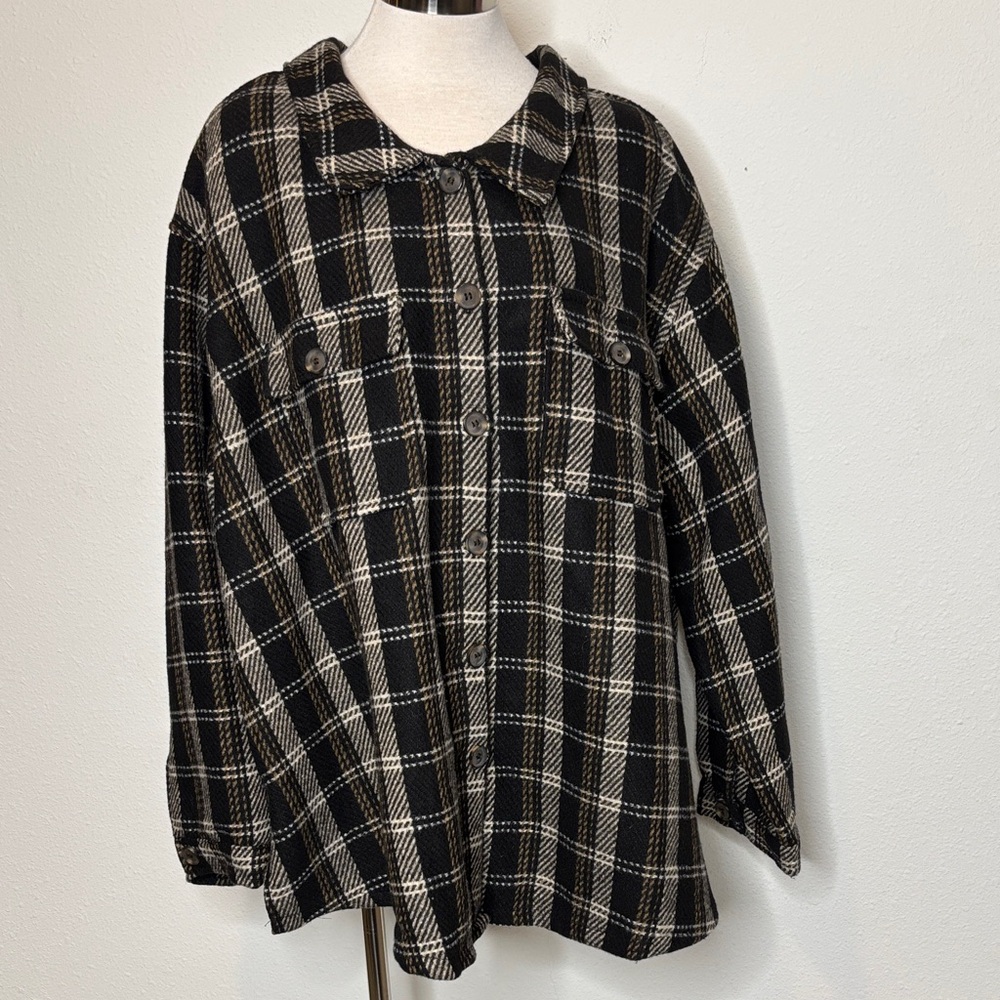 Hayden Los Angeles size 3X Classic Plaid Women's Utility Jacket